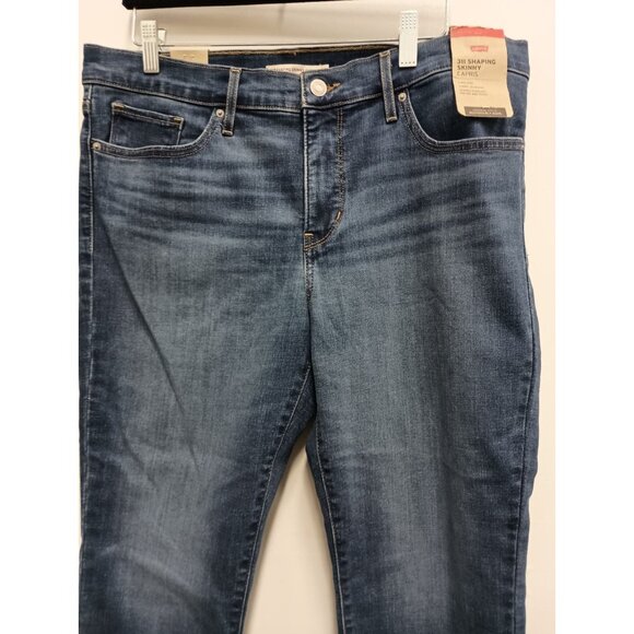 Levi's 311 Shaping Skinny Capri Jeans Womens Sz 32 Dark Blue Denim Mid Rise NWT - Picture 2 of 9